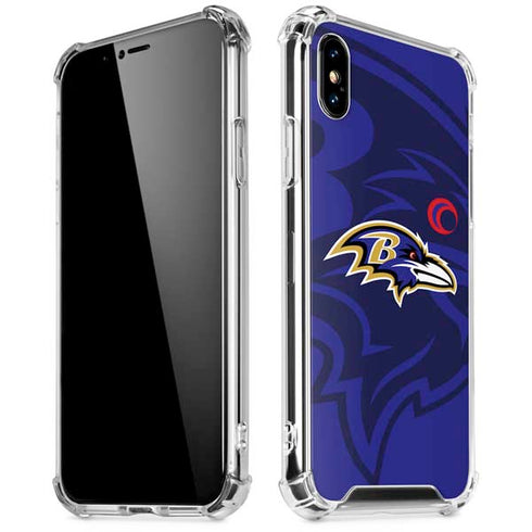 NFL Baltimore Ravens Double Vision iPhone XS Max Clear Case